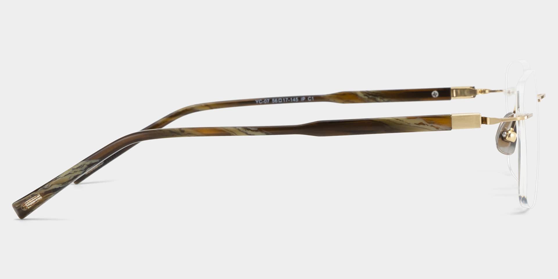 Claire Rectangle Gold Frame Eyeglasses for Man| ZEELOOL5