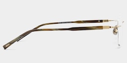 Claire Rectangle Gold Glasses5