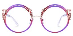 Nelida Round Purple Glasses1