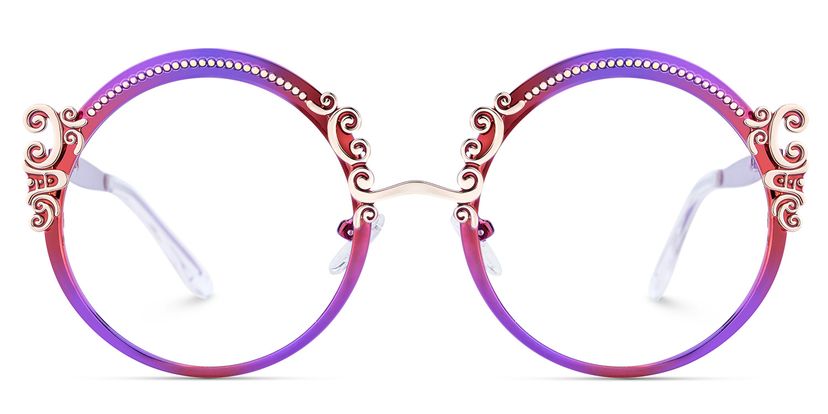 Nelida Round Purple Glasses