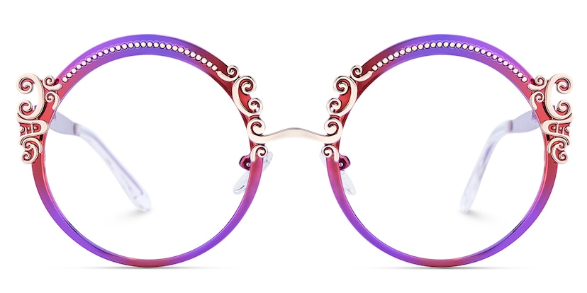 Nelida Round Purple Glasses