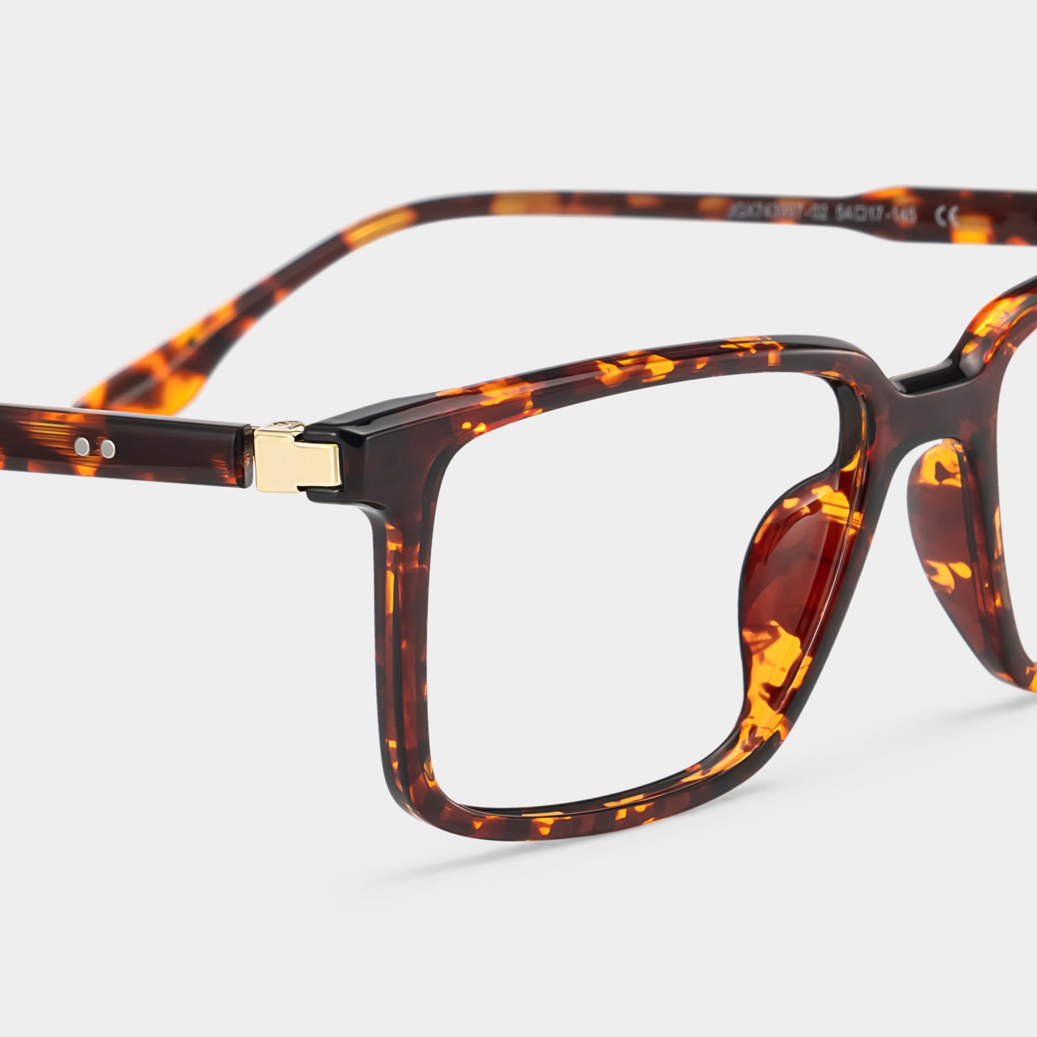 Cyrus Long Rectangle Glasses in Tortoise Frames | ZEELOOL
