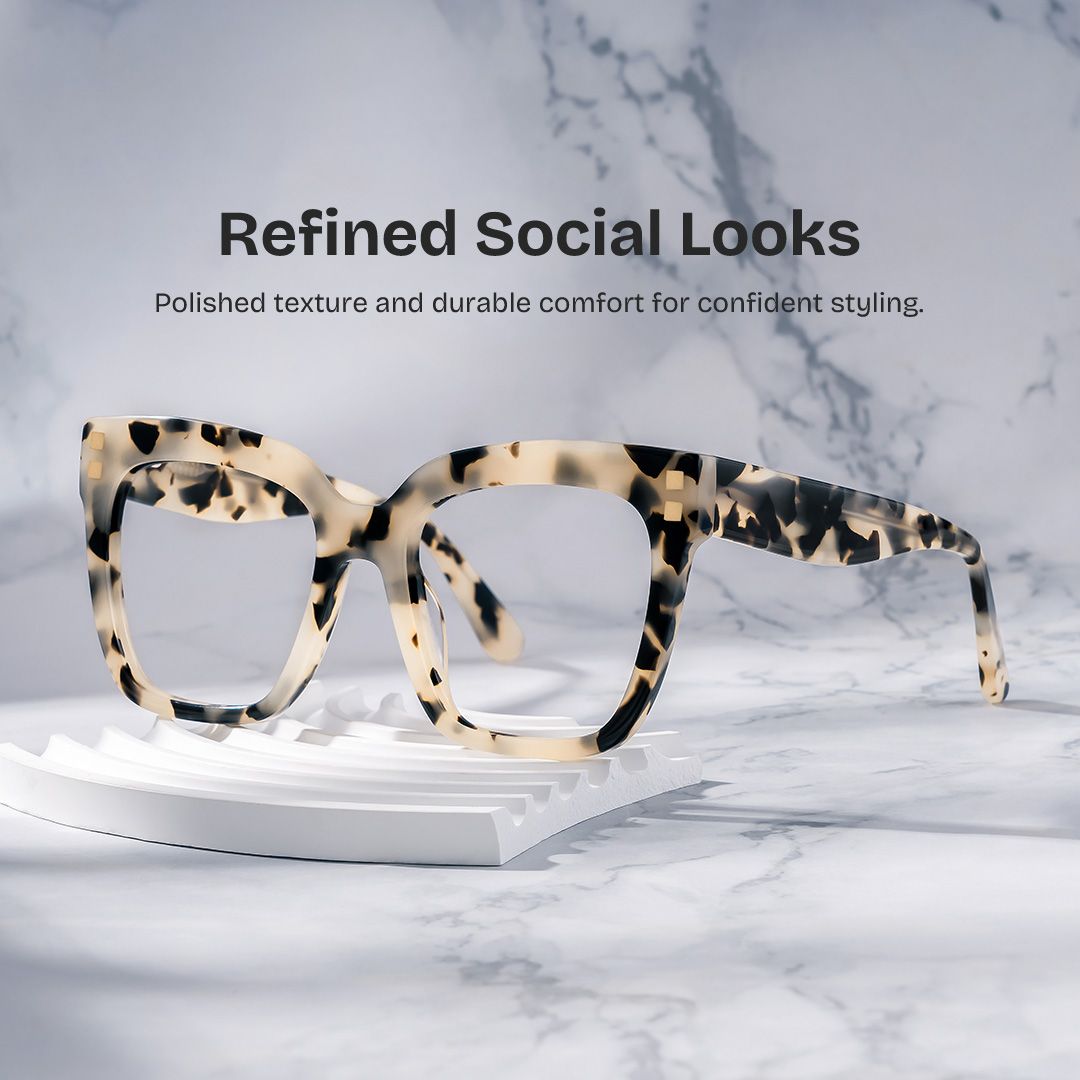 Minguela Square Brown-Tortoise Glasses | Zeelool Glasses