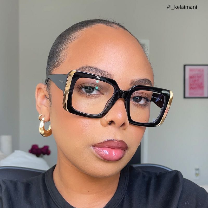 Jesse Rectangle Black Glasses