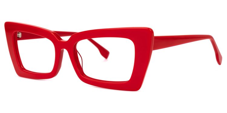 Newell Rectangle Red Glasses