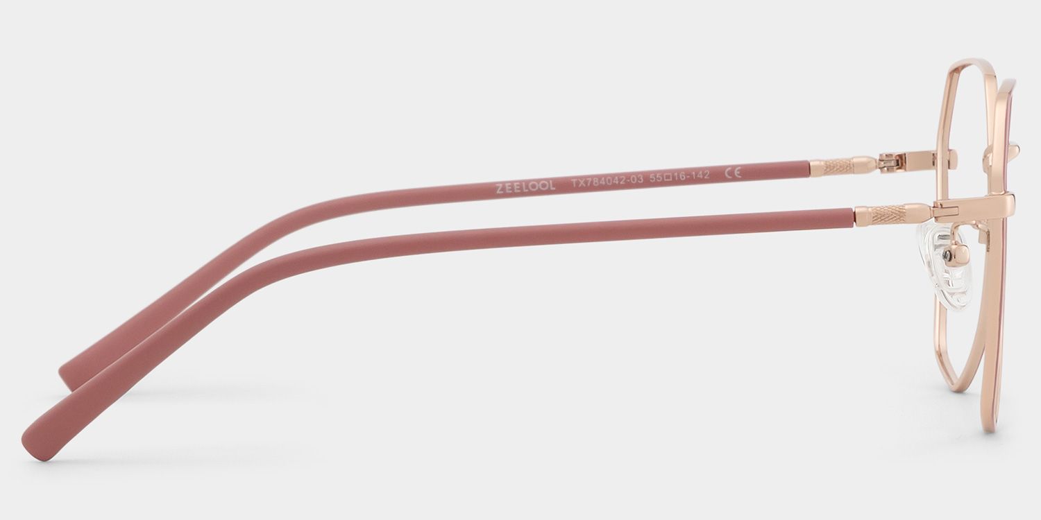 Bivins Geometric Pink Glasses | Zeelool Glasses5