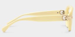 Aveline Creamy White Aviator Glasses3