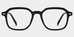 Josh Rectangle Black Glasses1
