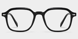 Josh Rectangle Black Glasses1