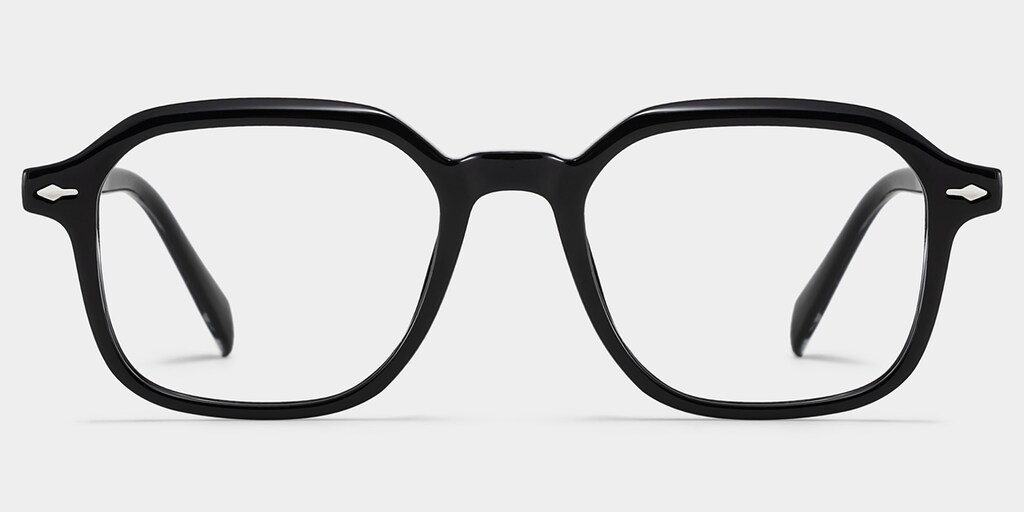 Josh Rectangle Black Glasses