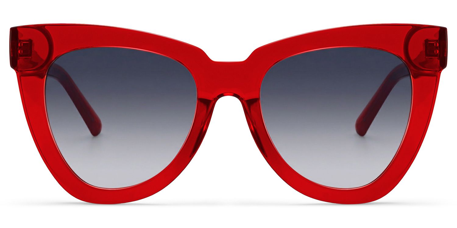 Yaser Cat Eye Style Red Frame Sunglasses | ZEELOOL