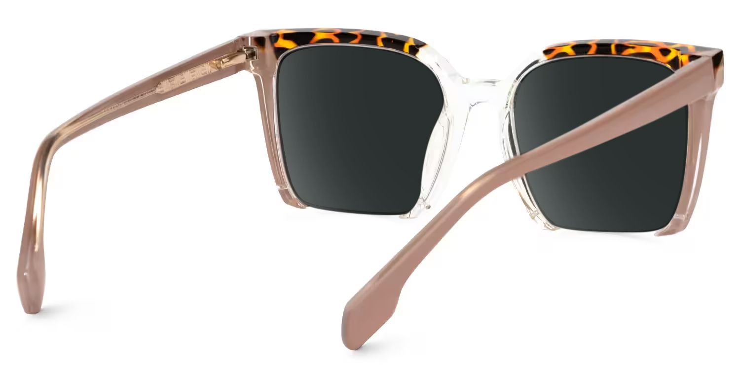 Misty Square Style Brown Frame Sunglasses | ZEELOOL3