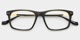 Cozy Rectangle Black Glasses5