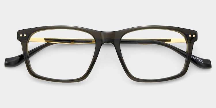 Cozy Rectangle Black Glasses