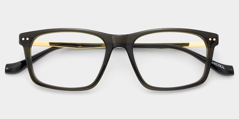 ZEELOOL Cozy Rectangle Black Glasses