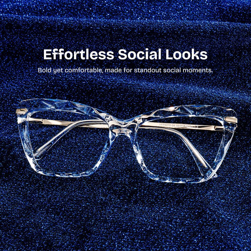 Juliet Clear Rectangle Glasses