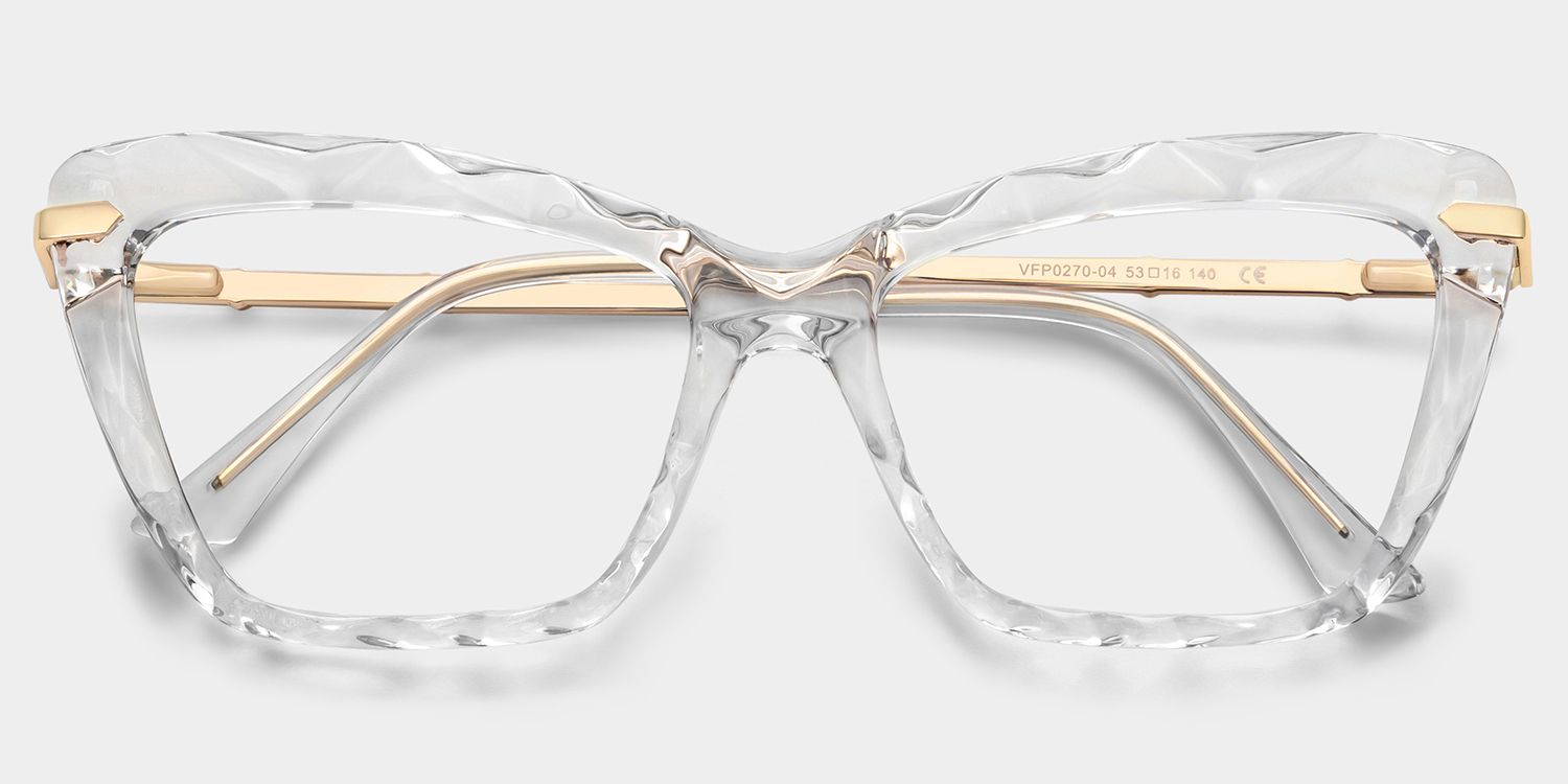 Juliet Clear Cateye Frame Glasses | Zeelool display picture 2