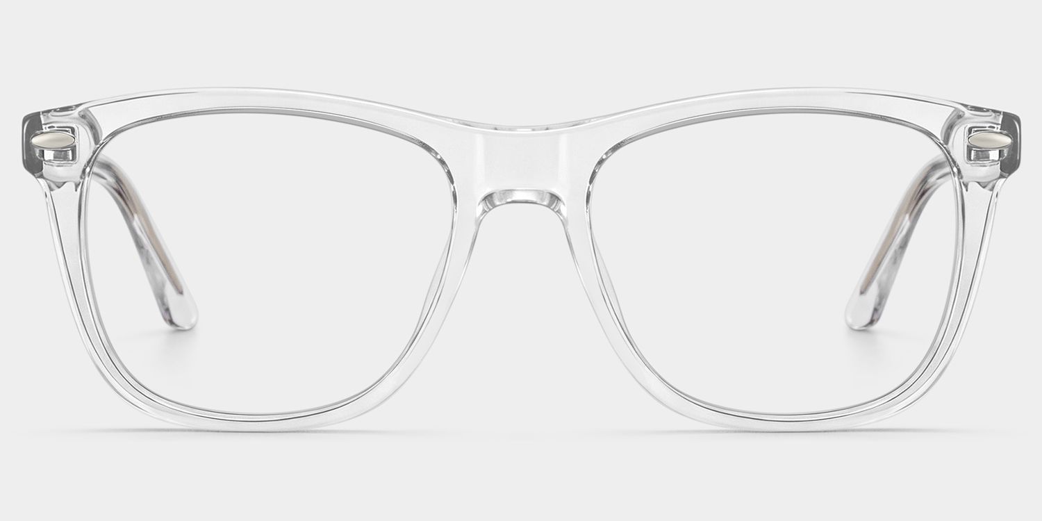 Atlas Clear Rectangle Acetate Frame Glasses for Men | ZEELOOL1