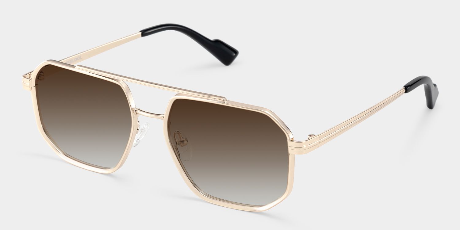 Autumn Aviator Gold Frame Sunglasses Online Sale | ZEELOOL2