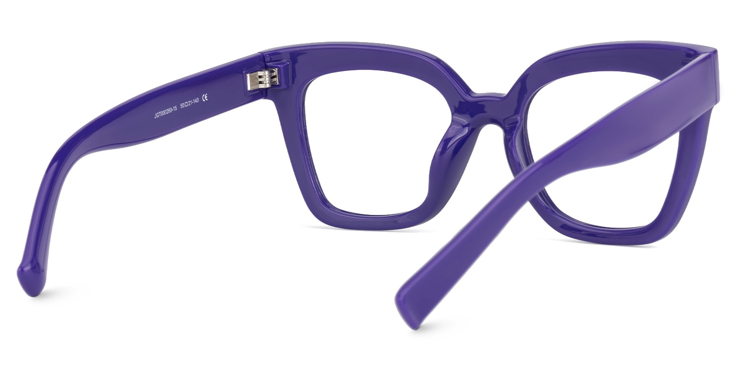 Purple Malcolm Eyeglasses with Square Frames Glasses3