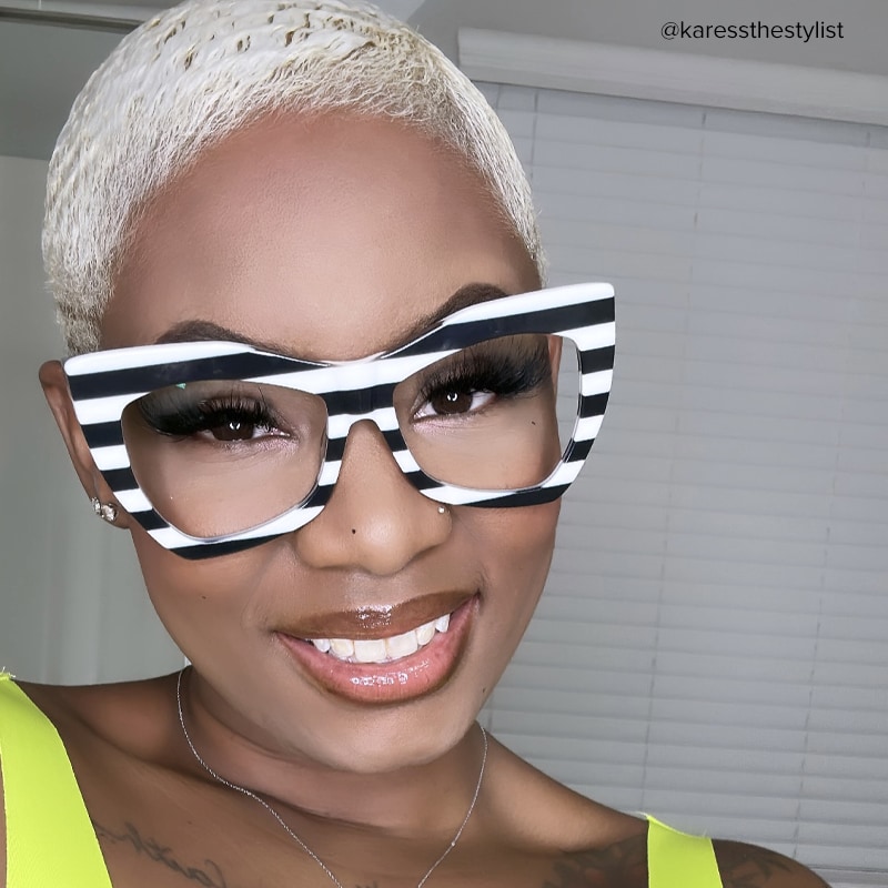 Bernita Geometric Black-White Glasses5