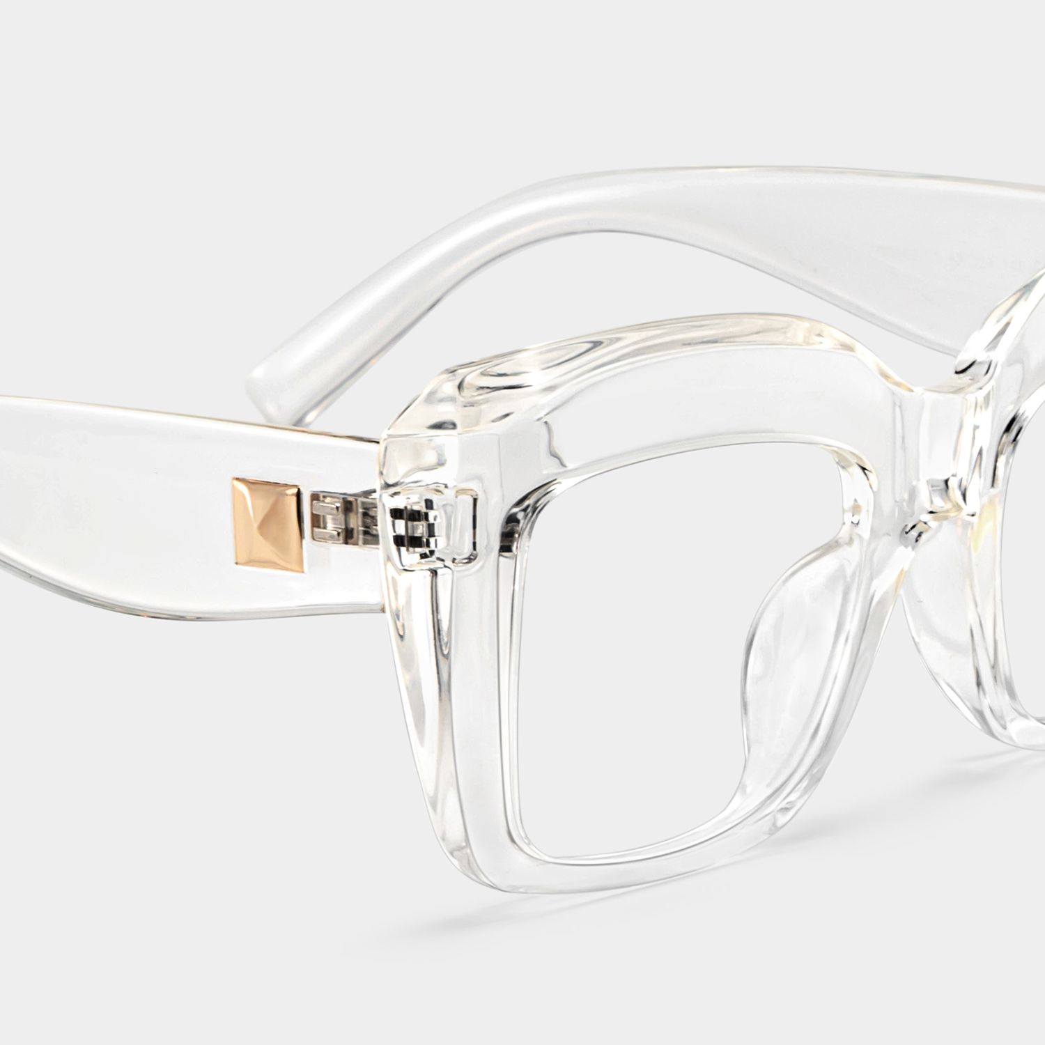 Alberta Cat Eye Clear Eyeglasses and Wide Frames4