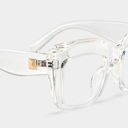 Alberta Cat Eye Clear Glasses4