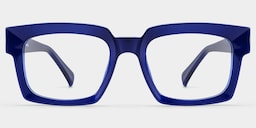 Amadeo Rectangle Blue Glasses1