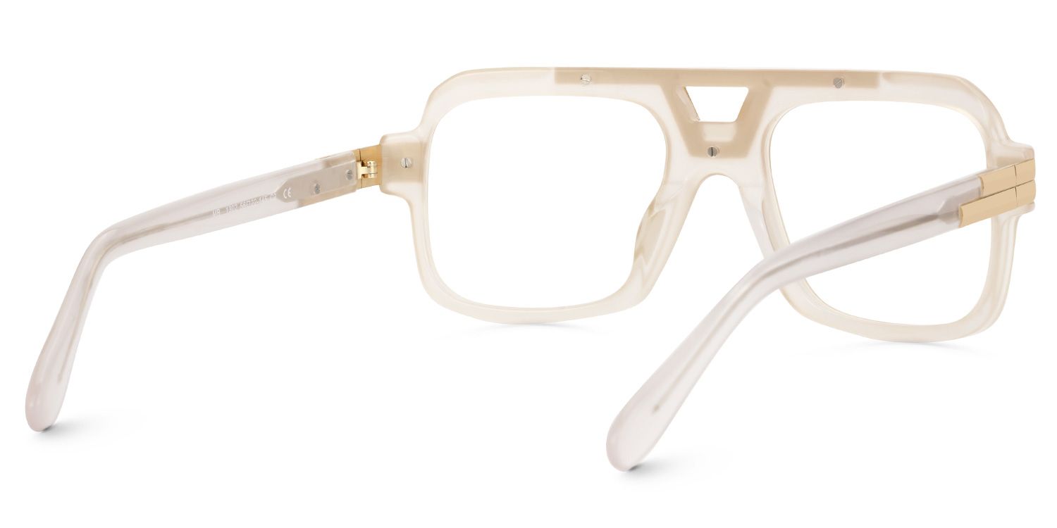 Croswell Acetate Aviator White Frame Glasses | Zeelool3