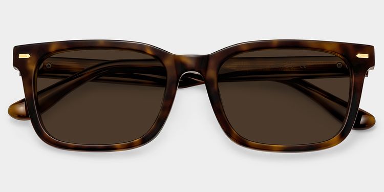 Patrick Tortoise Rectangle Sunglasses