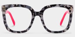 Ebony Square Gray-Tortoise Glasses0