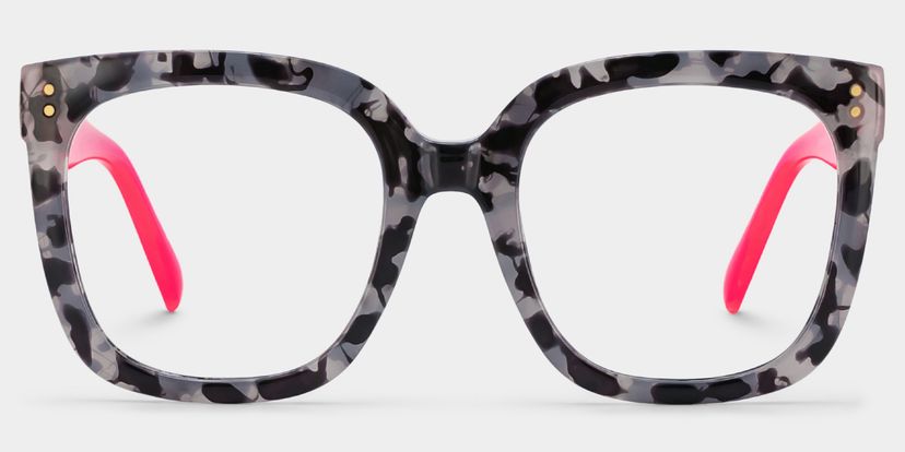 Ebony Gray-Tortoise Square Glasses