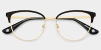 Lacey Browline Black Glasses1