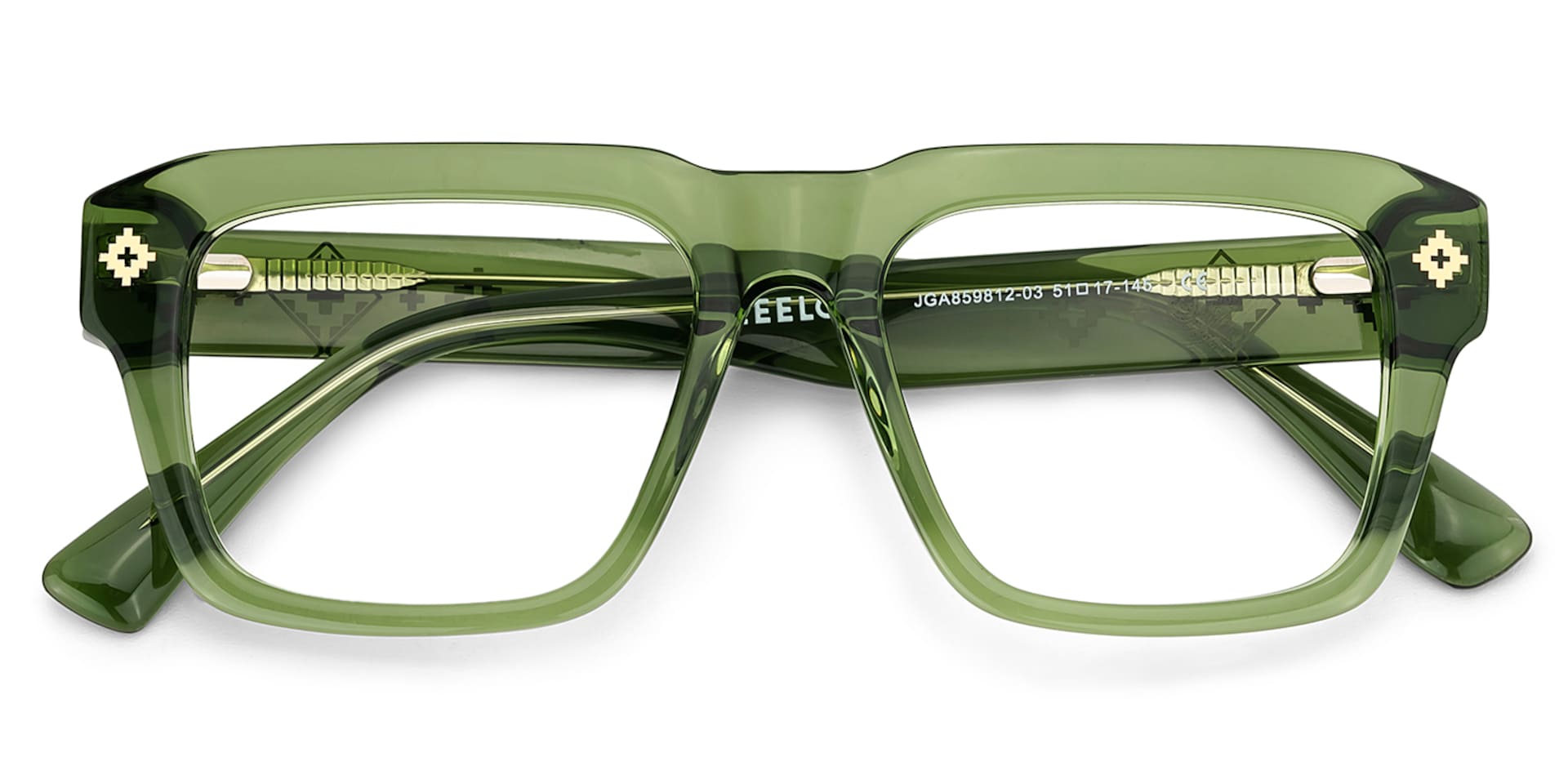 Ramdass Green Rectangle Prescription Glasses | Zeelool2