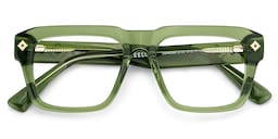 Ramdass Rectangle Green Glasses2