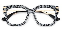 Lidia Square Gray Leopard Glasses3