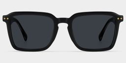 Vickerie Rectangle Black Sunglasses0