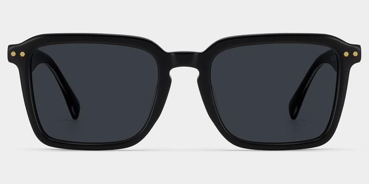 Vickerie Black Rectangle Sunglasses