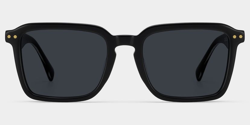 Vickerie Rectangle Black Sunglasses