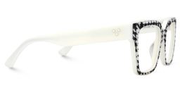 Juliane Rectangle Black White Glasses3