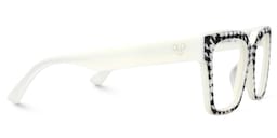 Juliane Rectangle Black White Glasses3