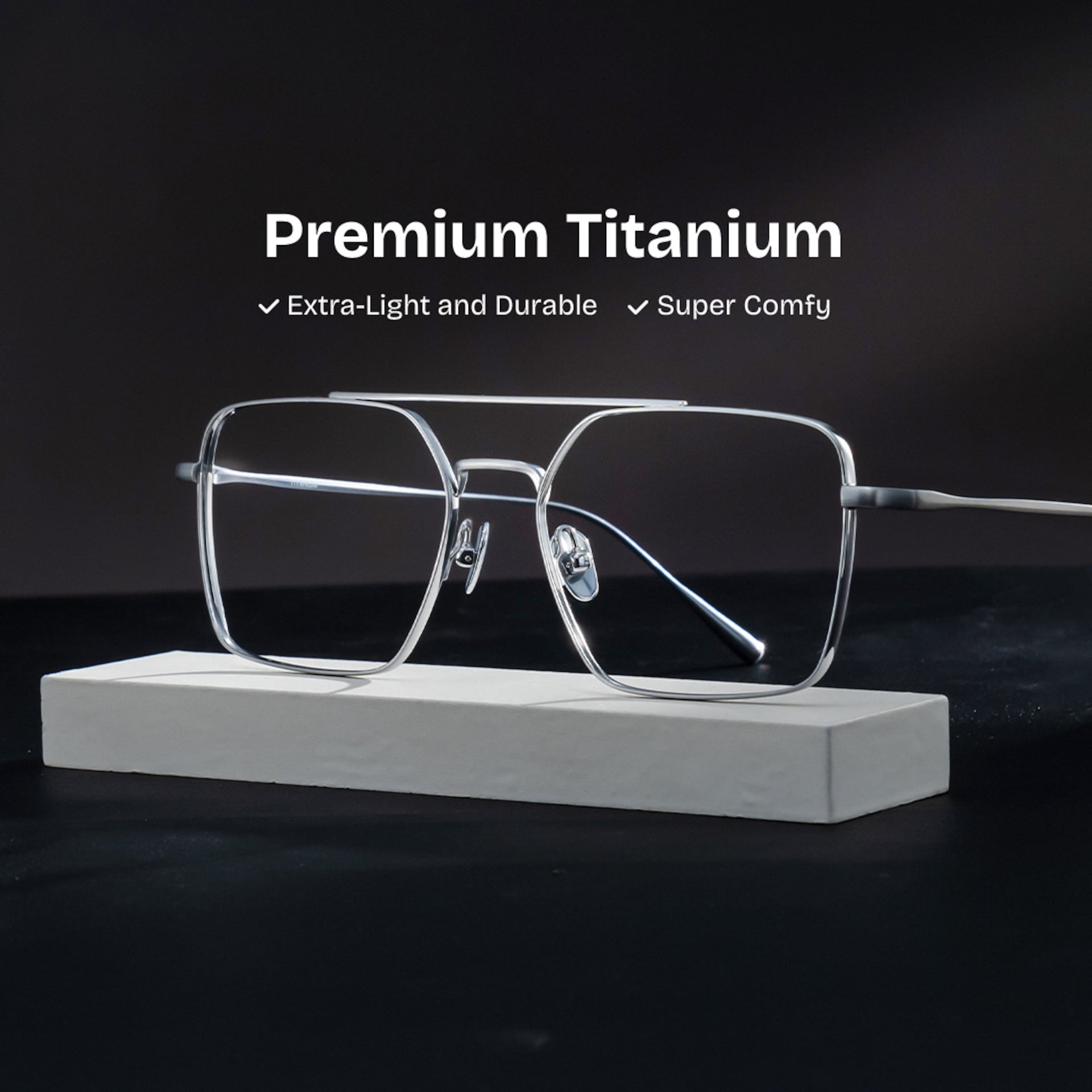 Jensen Eyeglasses in Aviator Sliver Frame | Zeelool0