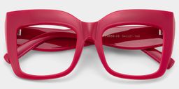 Alberta Cat Eye Red Glasses1