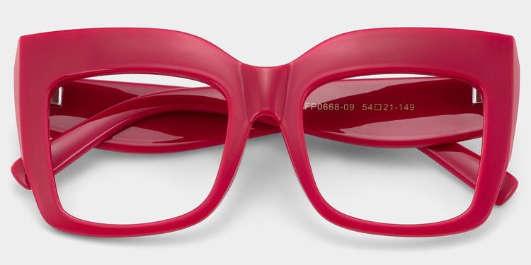 Alberta Cat Eye Red Glasses