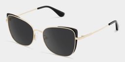 Tessa Cat-Eye Black Gold Glasses2