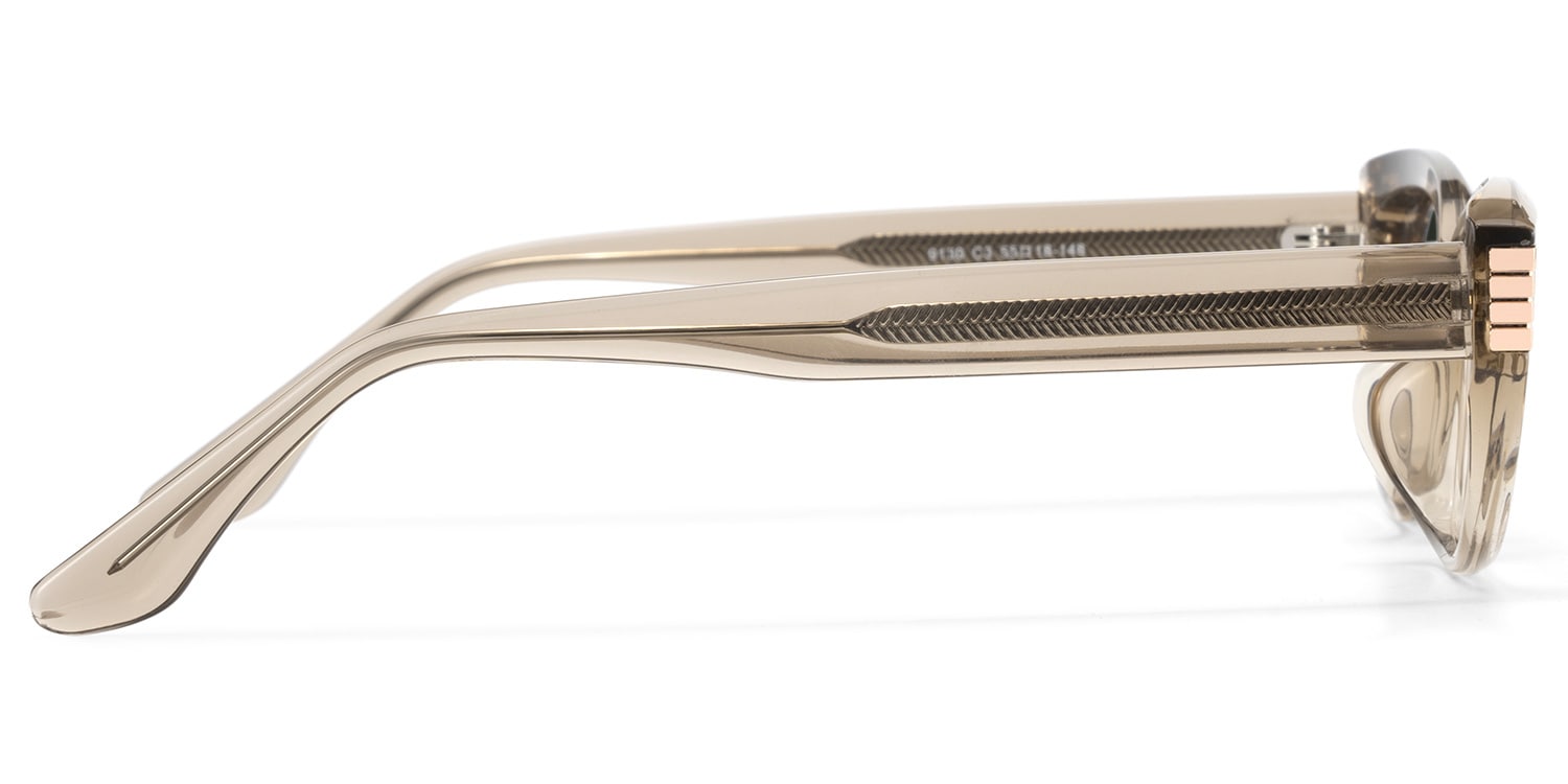 Riviera Geometric Champagne Sunglasses3