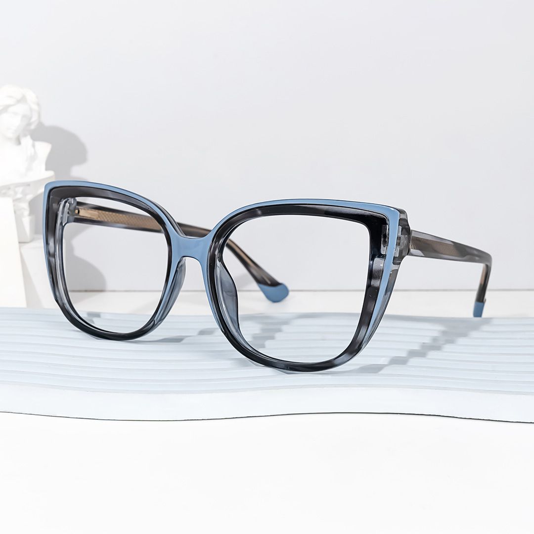 Fenn Cateye Blue Glasses4