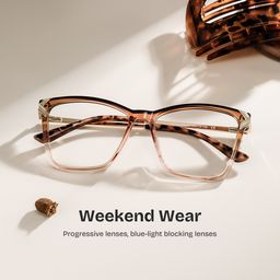 Tricee Brown Square Glasses0