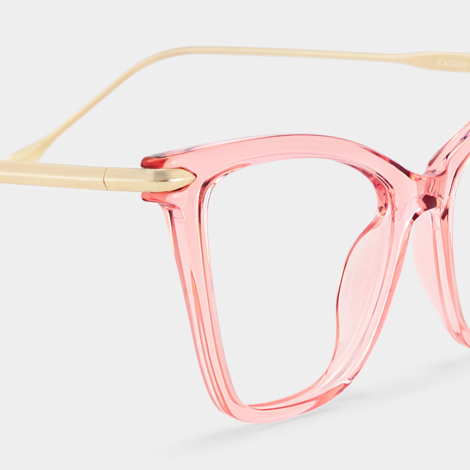 Hilary Butterfly Light Pink Transparent Eyeglass Frame | ZEELOOL