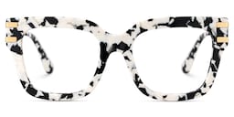Lidia Square Cow Print Glasses1